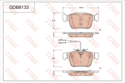 GDB8133 Sada brzdových destiček, kotoučová brzda TRW