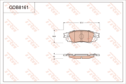 GDB8161 Sada brzdových destiček, kotoučová brzda TRW