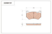 GDB8181 Sada brzdových destiček, kotoučová brzda TRW