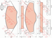 GTD1010 Souprava brzd, kotoučová brzda TRW