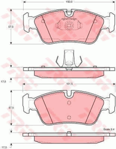 GTD1110 Souprava brzd, kotoučová brzda TRW