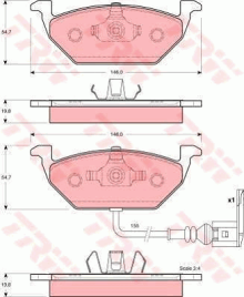 GTD1119 Souprava brzd, koutocova brzda TRW