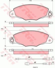 GTD1137 Souprava brzd, kotoučová brzda TRW