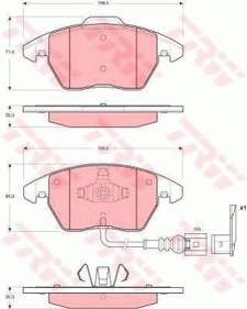 GTD1142 Souprava brzd, kotoučová brzda TRW