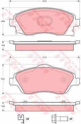 GTD1162 Souprava brzd, kotoučová brzda TRW