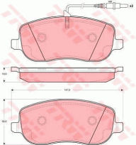 GTD1169 Souprava brzd, koutocova brzda TRW