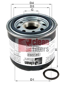 DE2202 CLEAN FILTERS vysúżacie puzdro vzduchu pre pneumatický systém DE2202 CLEAN FILTERS