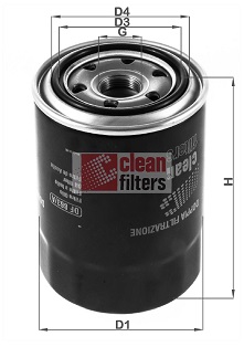 DF 863/A Olejový filtr CLEAN FILTERS