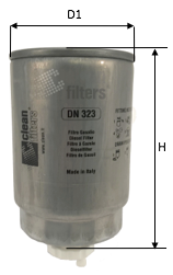 DN 323 Palivový filtr CLEAN FILTERS