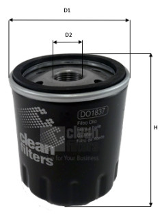 DO1837 Olejový filtr CLEAN FILTERS