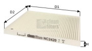 NC2420 CLEAN FILTERS filter vnútorného priestoru NC2420 CLEAN FILTERS