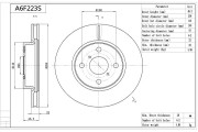 A6F223S Brzdový kotouč Premium Advics AISIN