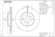 A6F255S AISIN brzdový kotúč A6F255S AISIN