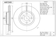 A6F256S AISIN brzdový kotúč A6F256S AISIN