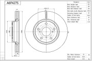 A6F427S AISIN brzdový kotúč A6F427S AISIN