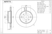 A6F977S AISIN brzdový kotúč A6F977S AISIN