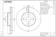 A6F998S AISIN brzdový kotúč A6F998S AISIN