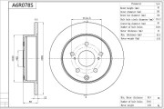 A6R078S AISIN brzdový kotúč A6R078S AISIN