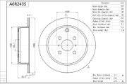 A6R243S Brzdový kotouč Premium Advics AISIN