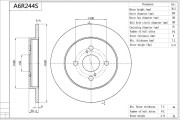 A6R244S AISIN brzdový kotúč A6R244S AISIN