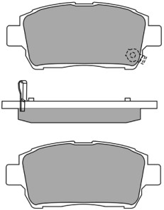 ASN-2101 Sada brzdových destiček, kotoučová brzda Premium Advics AISIN