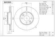 B6F099S Brzdový kotouč Premium Advics AISIN