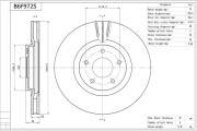 B6F972S Brzdový kotouč Premium Advics AISIN