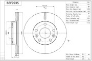 B6F993S AISIN brzdový kotúč B6F993S AISIN