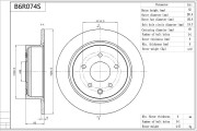 B6R074S AISIN brzdový kotúč B6R074S AISIN