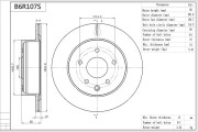 B6R107S AISIN brzdový kotúč B6R107S AISIN