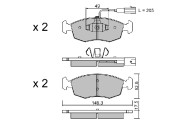 BPFI-1007 Sada brzdových destiček, kotoučová brzda AISIN