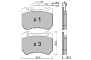 BPFI-1034 Sada brzdových destiček, kotoučová brzda AISIN