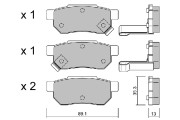 BPHO-2901 Sada brzdových destiček, kotoučová brzda Premium Advics AISIN