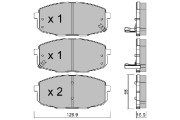 BPHY-1003 Sada brzdových destiček, kotoučová brzda AISIN