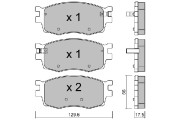 BPHY-1004 Sada brzdových destiček, kotoučová brzda AISIN