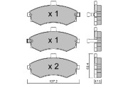 BPHY-1007 Sada brzdových destiček, kotoučová brzda AISIN