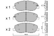 BPHY-1008 Sada brzdových destiček, kotoučová brzda AISIN