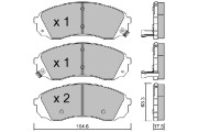 BPHY-1009 Sada brzdových destiček, kotoučová brzda AISIN