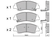 BPHY-1013 Sada brzdových destiček, kotoučová brzda AISIN