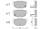 BPHY-2005 Sada brzdových destiček, kotoučová brzda Premium Advics AISIN