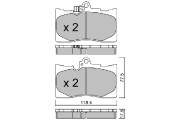 BPLX-1001 Sada brzdových destiček, kotoučová brzda AISIN