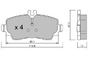 BPMB-1003 Sada brzdových destiček, kotoučová brzda AISIN