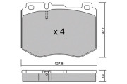 BPMB-1023 Sada brzdových destiček, kotoučová brzda AISIN