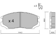 BPMI-1904 Sada brzdových destiček, kotoučová brzda AISIN