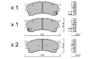 BPMZ-1003 Sada brzdových destiček, kotoučová brzda AISIN