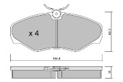 BPNI-1006 Sada brzdových destiček, kotoučová brzda AISIN