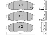 BPNI-1007 Sada brzdových destiček, kotoučová brzda Premium Advics AISIN