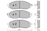 BPNI-1903 Sada brzdových destiček, kotoučová brzda AISIN