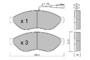 BPPE-1002 Sada brzdových destiček, kotoučová brzda AISIN