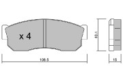 BPSB-1901 Sada brzdových destiček, kotoučová brzda Premium Advics AISIN